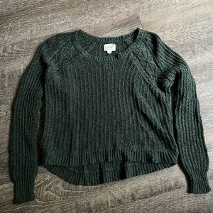 Pacsun Green Cropped Sweater
